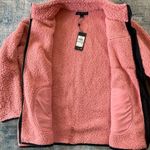 Tommy Hilfiger Pink Faux Fur Fleece Full Zip Mock Neck Jacket Size 1X Photo 4