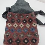 Aztec Southwestern Crossbody Pebbled Leather Boho Western Cowgirl Tote Bag Suchi Black Photo 4