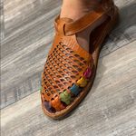 Women’s Mexican Huaraches Shoes Leather Loafer Brown size 8 Photo 5