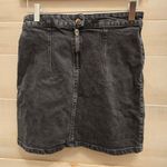 Free People {6}  We The Free Midnight Magic Black Denim Skirt Photo 2