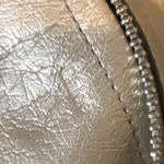 Chloé CHLOE Eclipse Oversized Ivory Metallic Tote Shoulder Bag w/ Exterior Zip Pockets Photo 14