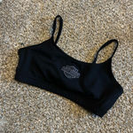 Harley Davidson  | Black & Gray Embroidered Sports Bra Photo 0