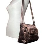 Jones New York Vintage Y2K Snake Python Double Strap Shoulder Bag Brown Purse Photo 5