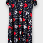 Disney Mickey Mouse Print Women's Size Medium Flowy Maxi Long Dress Photo 0