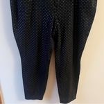 Talbots Black Skinny Dress Pants Metallic Silver Floral Printed Size 22W NEW Photo 2