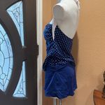 CHAPS  navy blue polka dot two piece swimsuit Photo 3