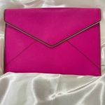 Rebecca Minkoff  Envelope Clutch Bag Hot Pink Leather Cocktail Party Barbie Chic Photo 4