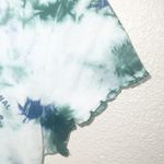 Dickies  Tie Dye Cropped Blue Green White Lettuce Hem Short Sleeve Shirt Photo 2