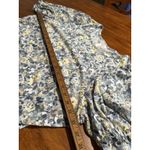 LC Lauren Conrad Lauren Conrad Blue Floral Blouse 0X Women’s Short Sleeve Top Shirt Plus Ruffle Photo 6