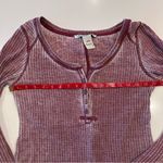 American Rag Waffle Knit Burnout Henley Size Small Photo 4