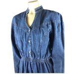American Vintage torpedo international blue denim V neck jumpsuit size medium Photo 9