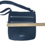 Vera Bradley  Black Quilted Crossbody Saddle Bag Travel Pockets Casual Classic Photo 5