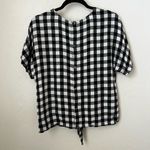 Madewell  buffalo check button-back tie shirt▪️size S Photo 5