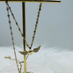Goldie Angel Wings Heart Pendant Necklace Gold Photo 2