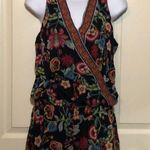 Black floral print romper Black Size M Photo 0