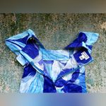 Vintage Liberty House by Tropicana Hawaii blue ocean maxi mumu dress, size 10 Photo 9