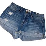 High Waisted Light Wash Blue Jean Shorts Bullhead Denim Girlfriend Style Size 29 Photo 0