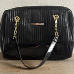 Anne Klein Double Chain Strap Shoulder Bag Black Gold Photo 0