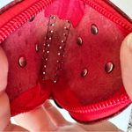 Red Leather Strawberry Coin Purse Hawaii Souvenir Wristlet Rhinestone Accents Photo 6