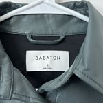 Babaton Aritzia  Pelli Faux Leather Dark Grey Shirt Jacket Size: S Photo 4