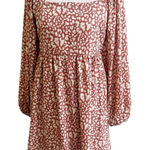 Very J  Tell It Like It Is Mini Dress Square Neck Color Rose Size Medium Boutique Photo 0