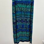 Madison Leigh  Maxi Dress Sleeveless Blue Jewel Tones Ties in Back Photo 7