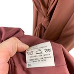 NWT Revelry Valerie Chiffon Faux Wrap Ruffle Maxi Gown Dress Cinnamon Rose 2 Brown Photo 6