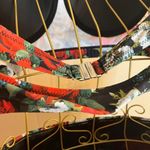 Cherry Cat XL Vintage Retro Floral High Waisted Underwire Bikini Two Piece Red Photo 2