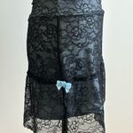 Black and Blue Lace Bow Mini Skirt Size L Photo 2