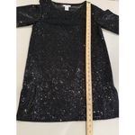 Joan Vass NEW  Tunic Top/Mini Dress Women Small Black Sequin 3/4 Sleeve Going Out Photo 5