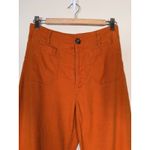Maeve Anthropologie The Colette Wide Leg High Waisted Cropped Pants Orange Sz 6 Photo 2