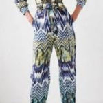 L'ATISTE Blue and Green Patterned Jumpsuit Size Small. E71 Photo 0