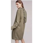 Anthropologie Cloth & Stone Shirt Dress Olive Green Lace Photo 1