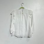 AEOM White Eyelet Lace Blouse Sz S Photo 7