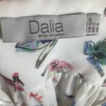 Dalia Collection Dalia beautiful white floral print chiffon top size small Photo 4