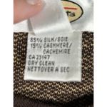 Talbots Vintage Cardigan Women's S Brown Tan Filigree Silk Cashmere Knit Blend Photo 5