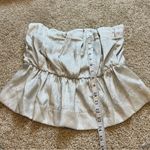 Versona Silver Metallic Peplum Top Photo 2