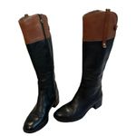 Franco Sarto Clove2 Two Tone Leather Riding Boots, Sz 6.5 Photo 1