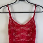 Victoria's Secret  Red Lace Lingerie Negligee Medium Sheer Sexy Valentines Day Photo 5