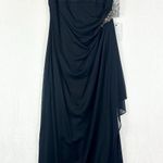 Alex Evenings Camille Cowl Neck Gown Size 12 NEW Navy Embellished Wedding Guest Photo 3