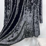 Elegant Black Velvet Dress 3x witchy grunge velour long sleeve keyhole neckline Photo 8