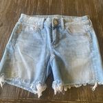 American Eagle Size 00  Outfitters Super Stretch Denim Blue Jean Cut Off Shorts Photo 0