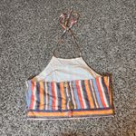 Le Lis Collection Striped Halter Top Sleeveless‎ Casual Crop Top Size S Orange Photo 5