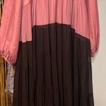 Anthropologie Nirmooha Puff-Sleeved Colorblocked Maxi Dress Medium Photo 3