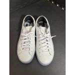 P448  Sneakers White Leather Sneaker Blue Sole‎ Womens Shoes Size 37 US 7 Photo 1