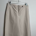 Massimo Dutti NWT Cotton Blend Wide Leg Trousers In Cream Size 8 Photo 2