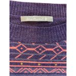 Smartwool  Purple Fairisle Stripe Merino Blend Long Sleeve Sweater Women's SMALL Photo 3