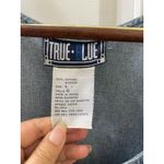 Vintage Blue Denim Dungarees 1/4 Zip Up MINI Dress Pinafore L JUMPER COUNTRY Size L Photo 3