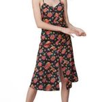Revolve NWT LPA Dress Black Floral Slip Midi Rose Garden Boho A Line Open Back XS Photo 9