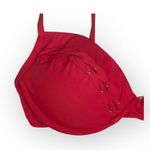 La Blanca ᯾ Whipstich Grommet Detailed Underwire Cup Bikini Top ᯾ Red ᯾ Large Photo 1